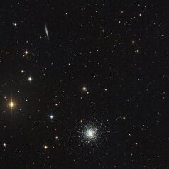 NGC4147-1-Crop NGC 4147 in Coma Berenices, ASA N10 DSPro 2600m L23x500s, ASK8/f3 Nexus DSPro 2600C 39x300s total:6,45h ASA DDM85 Crop 100% resolution, Gahberg 20241231