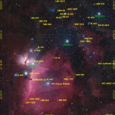 Orions-Belt-Grid Orion‘s Belt, Redcat71, IMX571C, Gain 0, Offset 100 34x300s L-extreme 275x300s total 7,4h 2 Panel Mosaic, iEQ30Pro, Gahberg 202250121- 0302