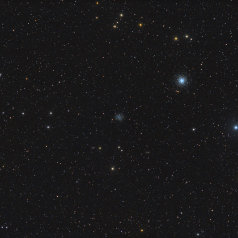 NGC 5053 und M53 in Coma Berenices NGC 5053 & M53 in Coma Berenices Esprit 80/400 EOS6D ISO 800 264min 8minSubs Gahberg 20180421